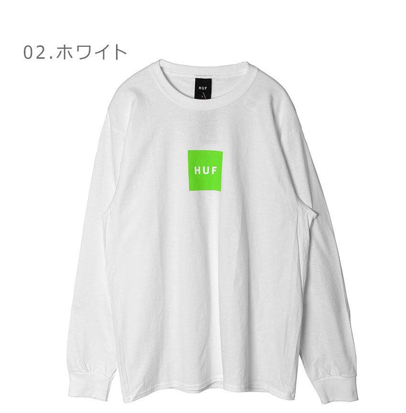 エッセンシャル ボックスロゴ ロングスリーブ Tシャツ TS01665 長袖Tシャツ ブラック 黒 ホワイト 白 2カラー