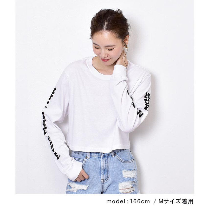 WHEELIE L/S CROP TEE WTS0057 長袖Tシャツ ホワイト 白 グリーン 緑 カーキ 2カラー