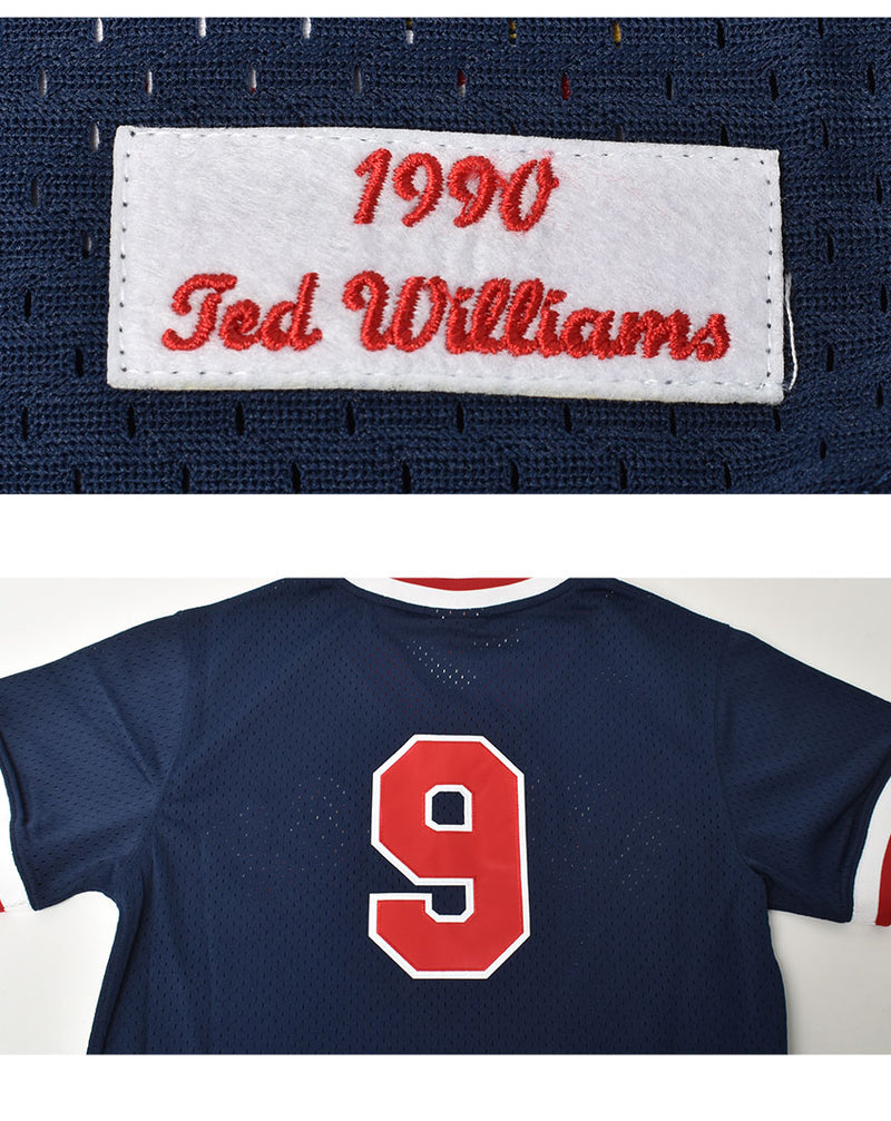オーセンティック テッド・ウィリアムズ ボストン・レッドソックス 1990 プルオーバージャージ ABPJ3069-BRS90TWINAVY ゲームシャツ 1カラー
