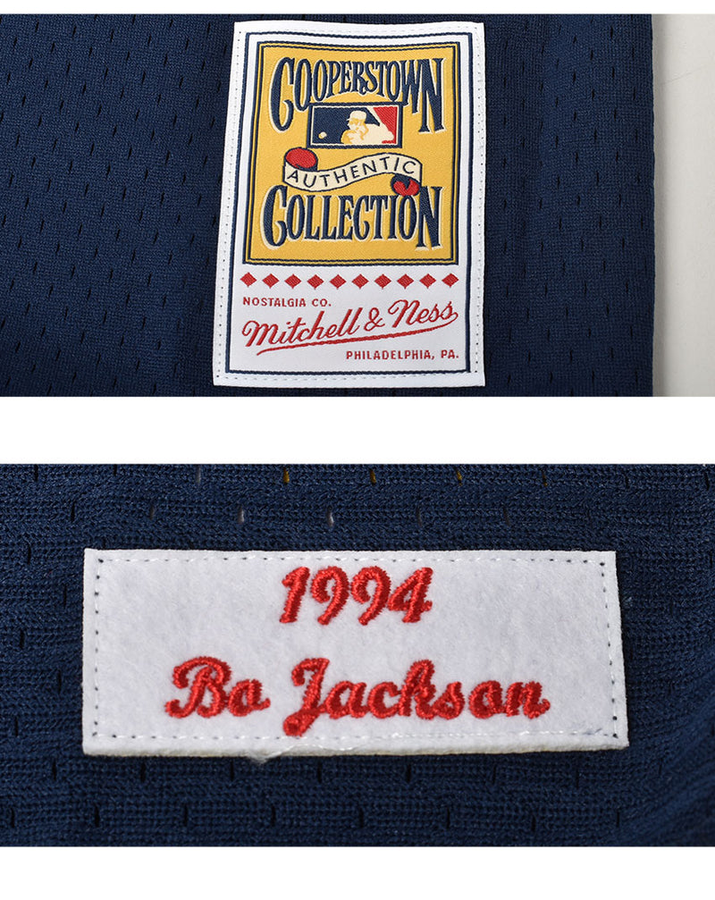 オーセンティック ボー・ジャクソン カリフォルニア・エンゼルス 1994 ボタン フロント ABBF3113-CAN94BJANAVY ゲームシャツ 1カラー
