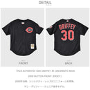 MLB AUTHENTIC KEN GRIFFEY JR CINCINNATI REDS 2000 BUTTON FRONT JERSEY ABBF3116-CRE00KGJBLCK ユニフォーム ブラック 黒 レッド 赤 1カラー
