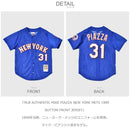 MLB AUTHENTIC MIKE PIAZZA NEW YORK METS 1999 BUTTON FRONT JERSEY ABBF3111-NYM99MPIROYA ユニフォーム ブルー 青 ホワイト 白 1カラー