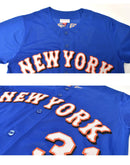 MLB AUTHENTIC MIKE PIAZZA NEW YORK METS 1999 BUTTON FRONT JERSEY ABBF3111-NYM99MPIROYA ユニフォーム ブルー 青 ホワイト 白 1カラー