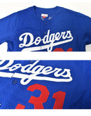 MLB AUTHENTIC MIKE PIAZZA LOS ANGELES DODGERS 1997 BUTTON FRONT JERSEY ABBF3103-LAD97MPIROYA ユニフォーム ブルー 青 レッド 赤 1カラー