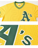 MLB AUTHENTIC RICKEY HENDERSON OAKLAND ATHLETICS 1984 JERSEY ABPJ3008-OAT84RHEYELL ユニフォーム グリーン イエロー 1カラー