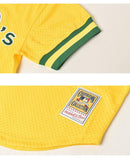 MLB AUTHENTIC RICKEY HENDERSON OAKLAND ATHLETICS 1984 JERSEY ABPJ3008-OAT84RHEYELL ユニフォーム グリーン イエロー 1カラー