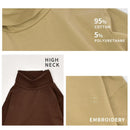 ハイネック 0028 ハイネックトップス ホワイト 白 ベージュ キャロット ブラウン ブラック 黒 5カラー