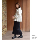 レーシーブラウス OIC-0045 長袖シャツ ホワイト 白 ブラック 黒 2カラー