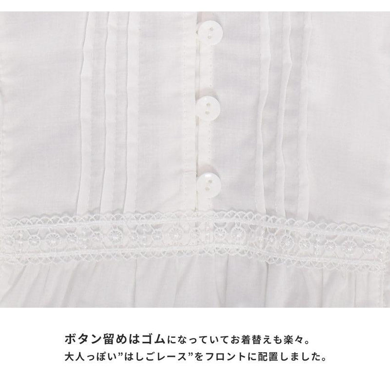 レーシーブラウス OIC-0045K 長袖シャツ ホワイト 白 ブラック 黒 2カラー