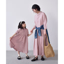 ギャザー切替ワンピース OIC-0046 シャツワンピース 3カラー