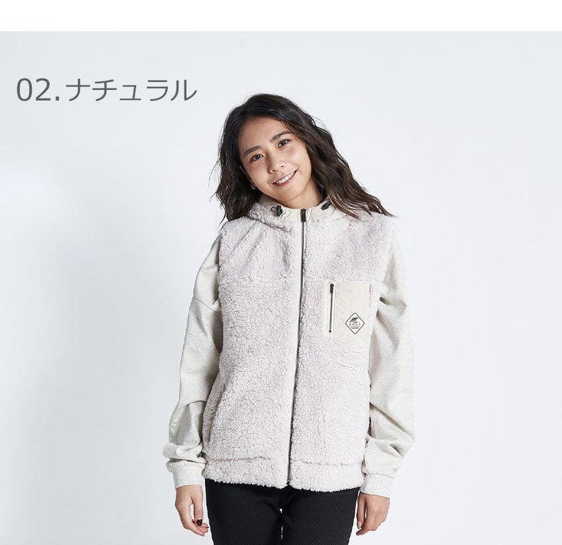 ROXY WAVES VEST ボア ベスト RZP224018 ベスト ブラック 黒 ベージュ ホワイト 白 3カラー