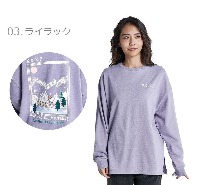 【PEANUTS】 長袖Tシャツ RLT224802 長袖Tシャツ ブラック 黒 ホワイト 白 パープル 3カラー