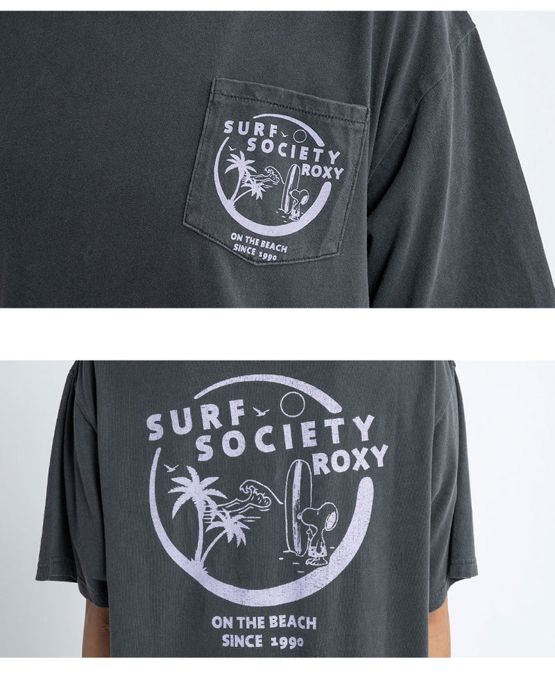 PEANUTS SURF SOCIETY ROXY S/S Tシャツ RST231089 Tシャツ 3カラー