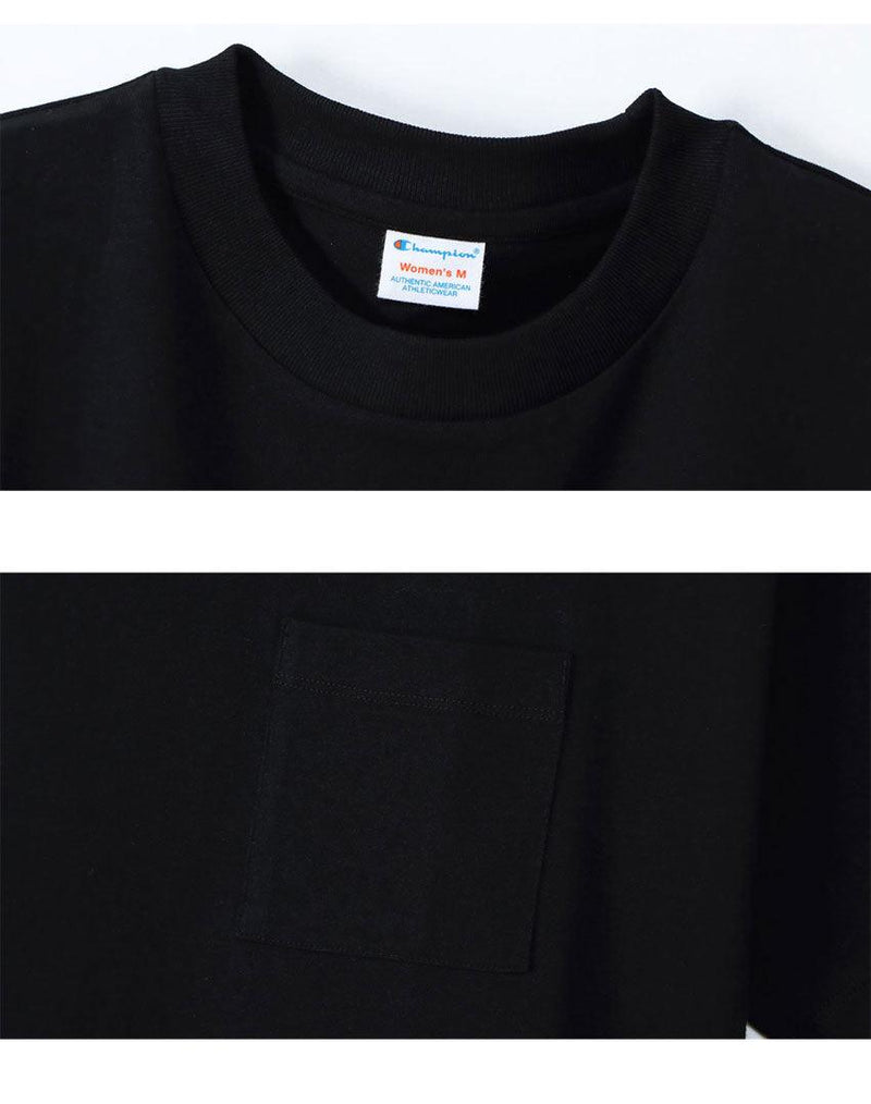 ウィメンズ ショートスリーブポケットTシャツ CW-V324 半袖Tシャツ ブラック 黒 ホワイト 白 4カラー