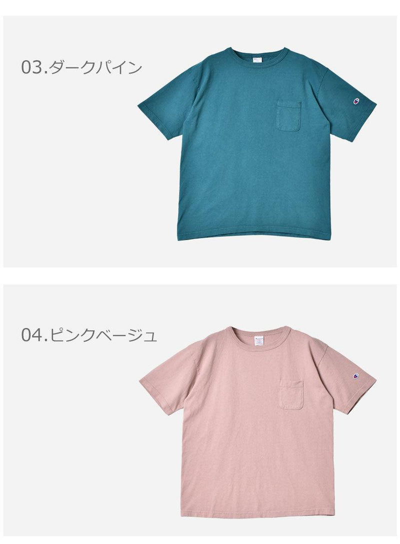 T1011 ポケットTシャツ C5-V305 半袖Tシャツ オレンジ パープル 5カラー