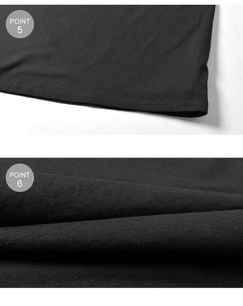 クロス スリーブ ロングTシャツ DT0103003S 長袖シャツ ブラック 黒 ホワイト 白 レッド 2カラー