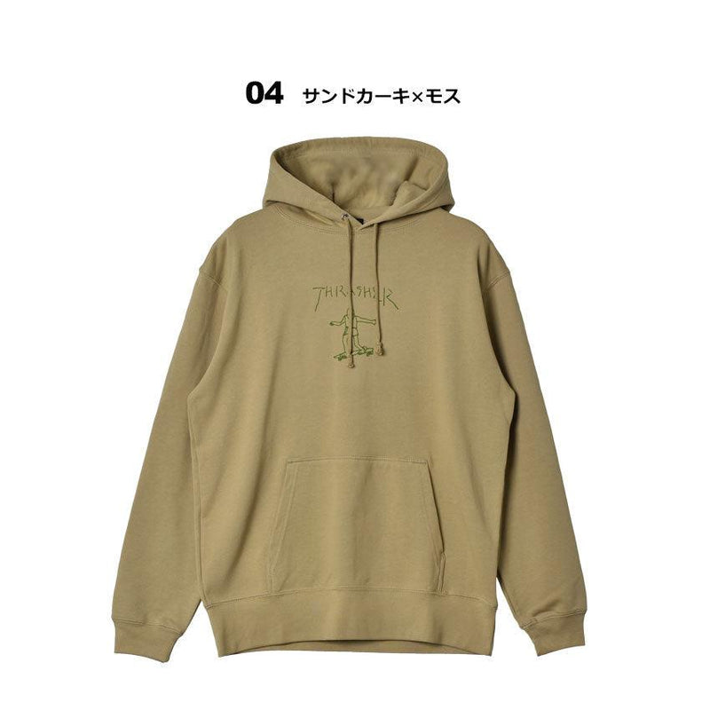 GONZ スウェットパーカー TH8528PL パーカー ホワイト 白 ブラック 黒 ベージュ 4カラー
