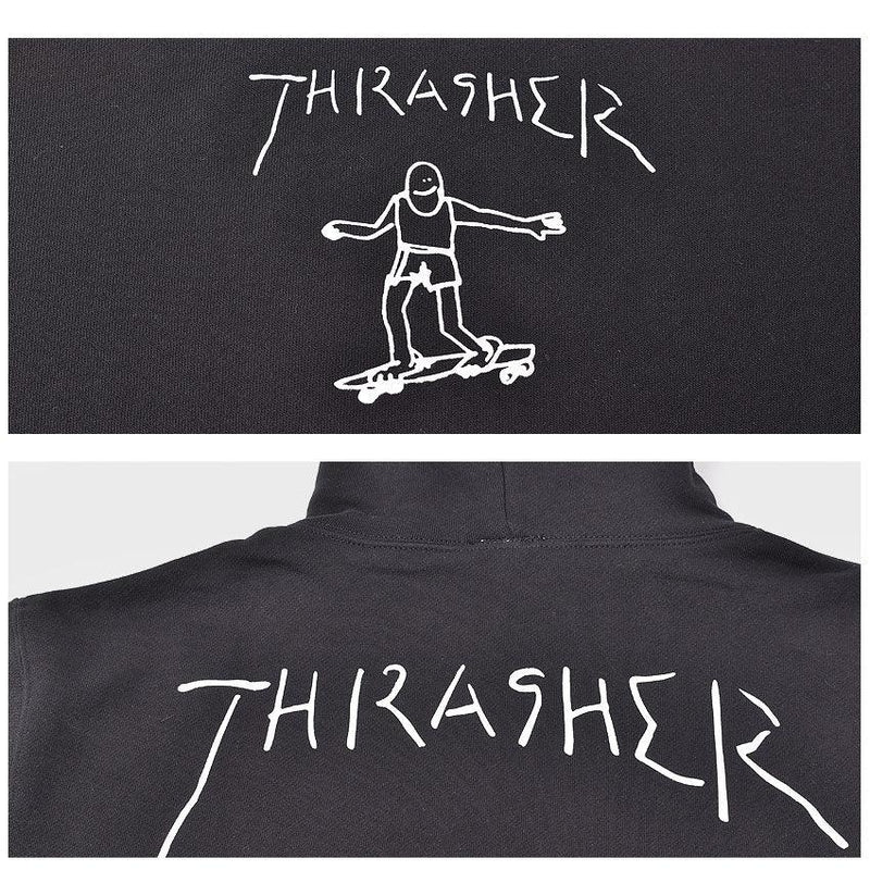 GONZ スウェットパーカー TH8528PL パーカー ホワイト 白 ブラック 黒 ベージュ 4カラー