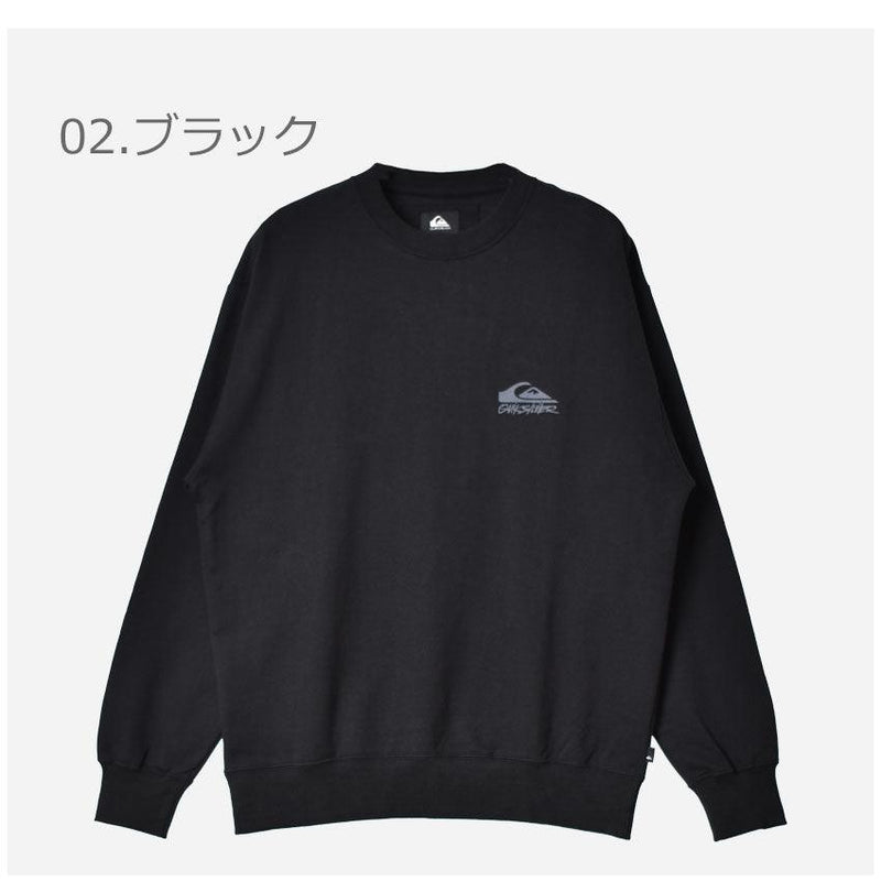 チェッカー スタンプ クルー スウェット QPO224053 スウェット ブラック 黒 ネイビー 紺 ホワイト 白 グリーン 緑 4カラー