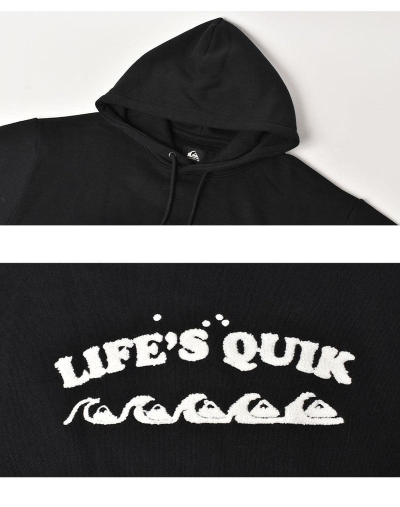 LIFES QUIK WARM HOODIE SWEAT QPO224056 パーカー ブラック 黒 グレー 2カラー