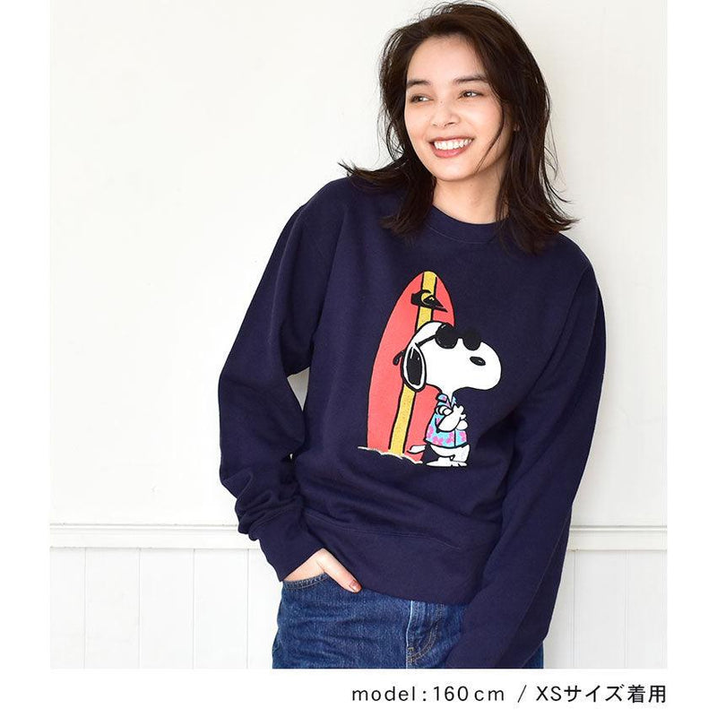ピーナッツ コラボ スウェット AQYFT03265 スウェット ネイビー 紺 1カラー