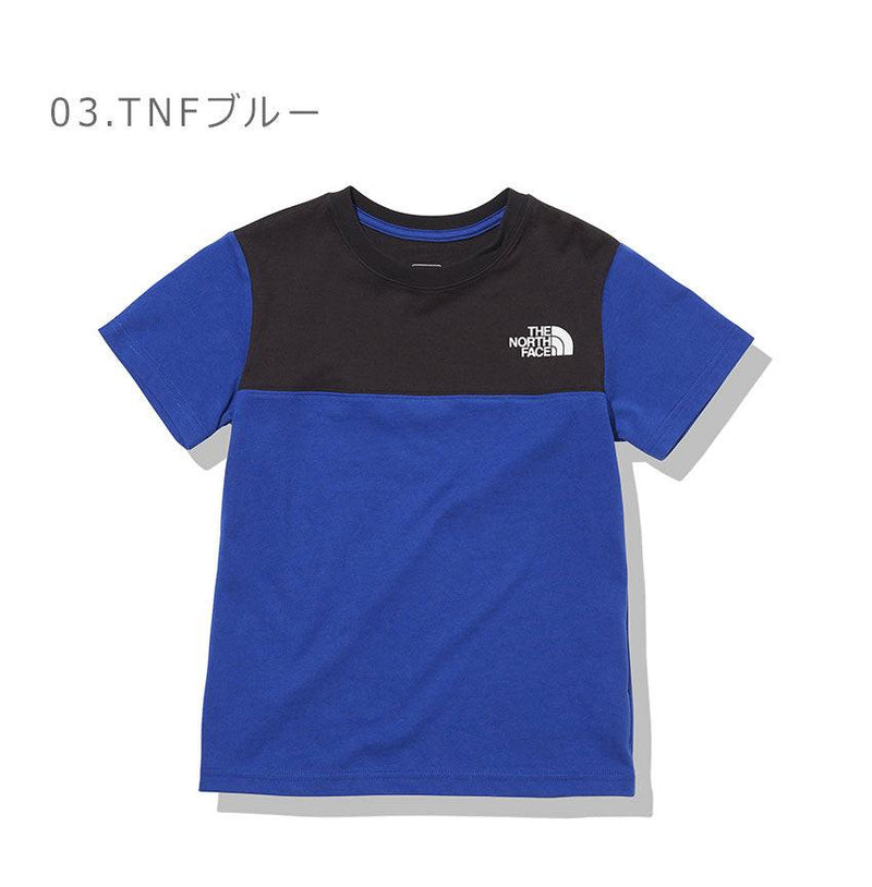 ショートスリーブ カラーブロックティー NTJ32259 半袖Tシャツ カーキ イエロー ブルー 青 3カラー