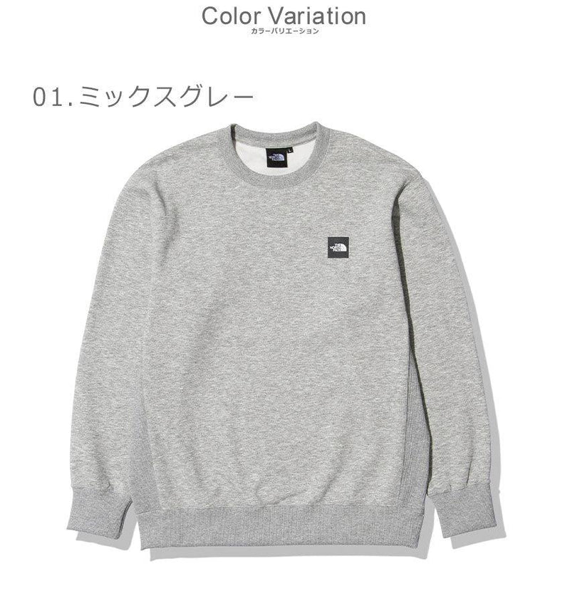 スクエアロゴクルー NT62231 長袖Tシャツ カーキ ブラック 黒 グレー ネイビー 4カラー
