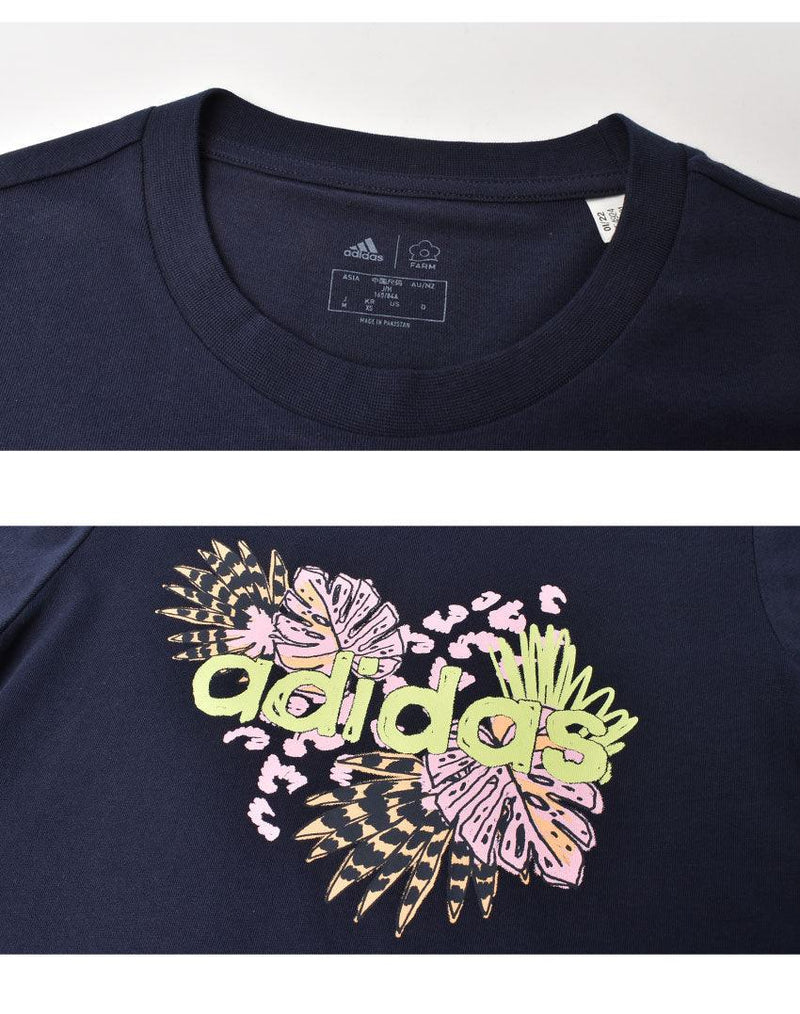 FARM プリントグラフィック半袖Tシャツ CS354 半袖Tシャツ ホワイト 白 ネイビー 紺 2カラー