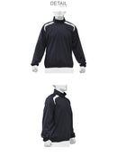 ハーフZIPジャケット 12JE9V31 グラウンドコート ブラック 黒 ネイビー 紺 赤 緑 エンジ 5カラー