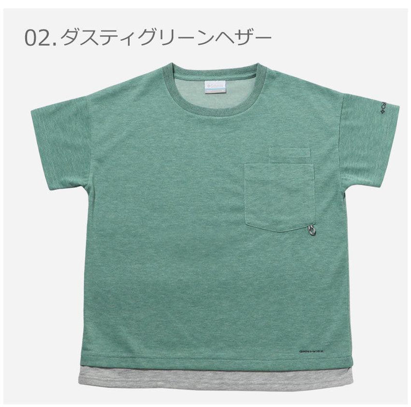 ウィメンズセカンドヒルショートスリーブTシャツ PL0928 SS Tシャツ グレー グリーン ブルー オレンジ ブラウン 3カラー
