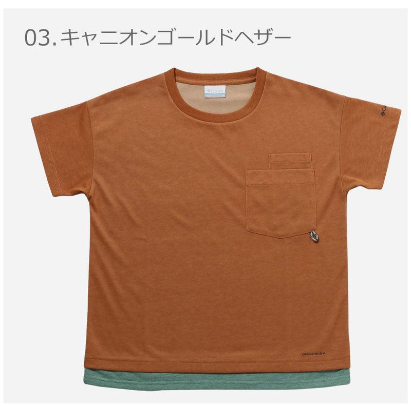 ウィメンズセカンドヒルショートスリーブTシャツ PL0928 SS Tシャツ グレー グリーン ブルー オレンジ ブラウン 3カラー