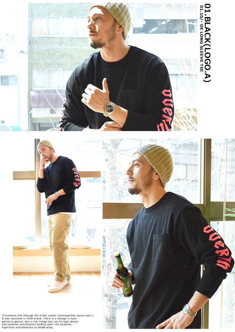 10/- OE ロングスリーブTシャツ IN-1180S IN-1181S 長袖Tシャツ ブラック 黒 ホワイト 白 カーキ 6カラー