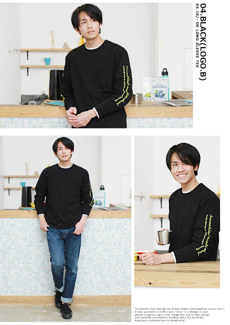 10/- OE ロングスリーブTシャツ IN-1180S IN-1181S 長袖Tシャツ ブラック 黒 ホワイト 白 カーキ 6カラー
