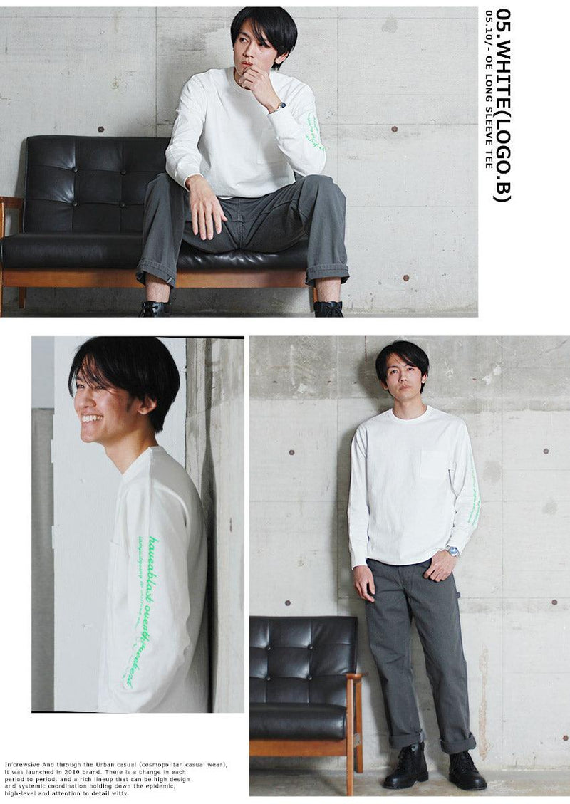10/- OE ロングスリーブTシャツ IN-1180S IN-1181S 長袖Tシャツ ブラック 黒 ホワイト 白 カーキ 6カラー