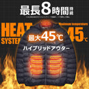 電熱式 ヒート ウォームジャケット 中綿ジャケット ブラック 黒 カーキ 5カラー