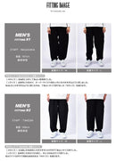 ストレッチナイロン ワイドパンツ IN-3104F パンツ ブラック 黒 ネイビー グレー カーキ ベージュ 4カラー