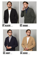 ストレッチ ナイロン ジャケット ジャケット ブラック 黒 カーキ ネイビー ベージュ 4カラー