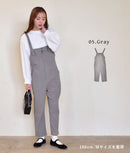 フロントジップサロペット ORG0130 サロペット 9カラー