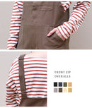 フロントジップサロペット ORG0130 サロペット 9カラー