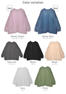 ビッグシルエットカットソー トップス ブラック 黒 ブルー 青 パープル ベージュ グレー カーキ 7カラー