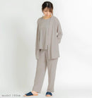 接触冷感トッパーカーディガン GBR2182 カーディガン グレー ブラウン 茶 ブルー 青 3カラー