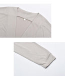 接触冷感トッパーカーディガン GBR2182 カーディガン グレー ブラウン 茶 ブルー 青 3カラー