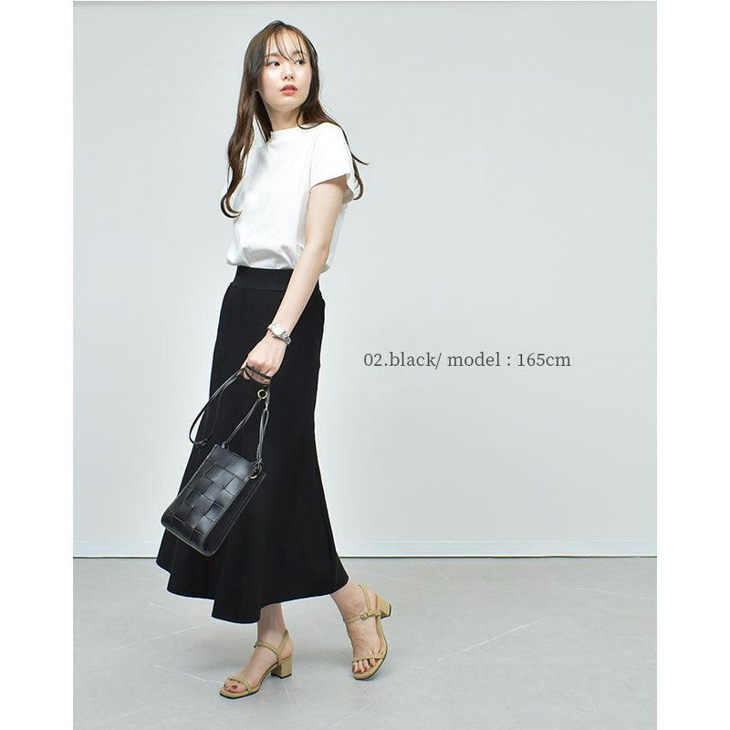 ポリニットマーメイド スカート SB-5287 スカート ブラック 黒 ネイビー 紺 4カラー