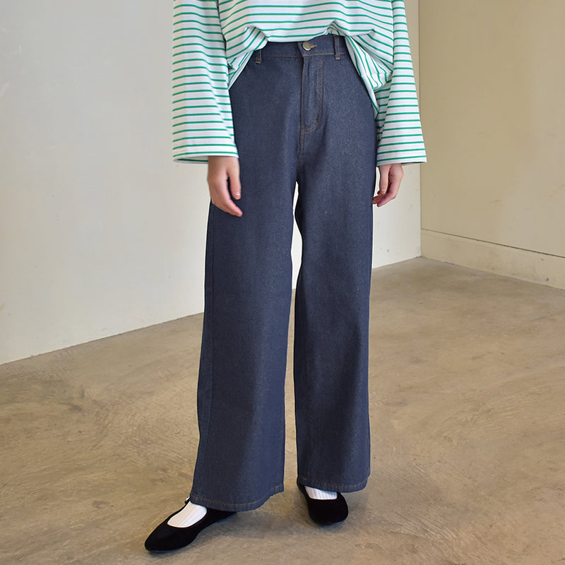 デニムワイドパンツ RY-60 パンツ 2カラー 返品無料