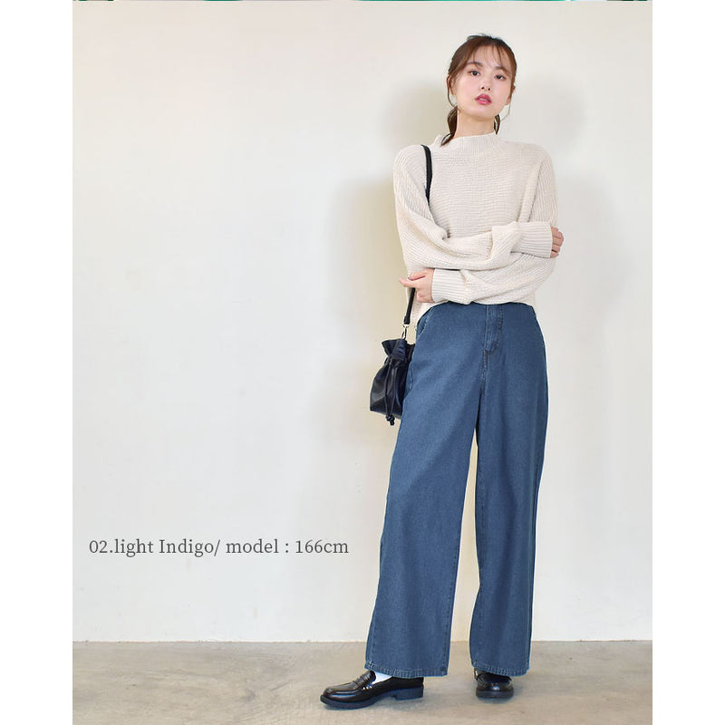 デニムワイドパンツ RY-60 パンツ 2カラー 返品無料