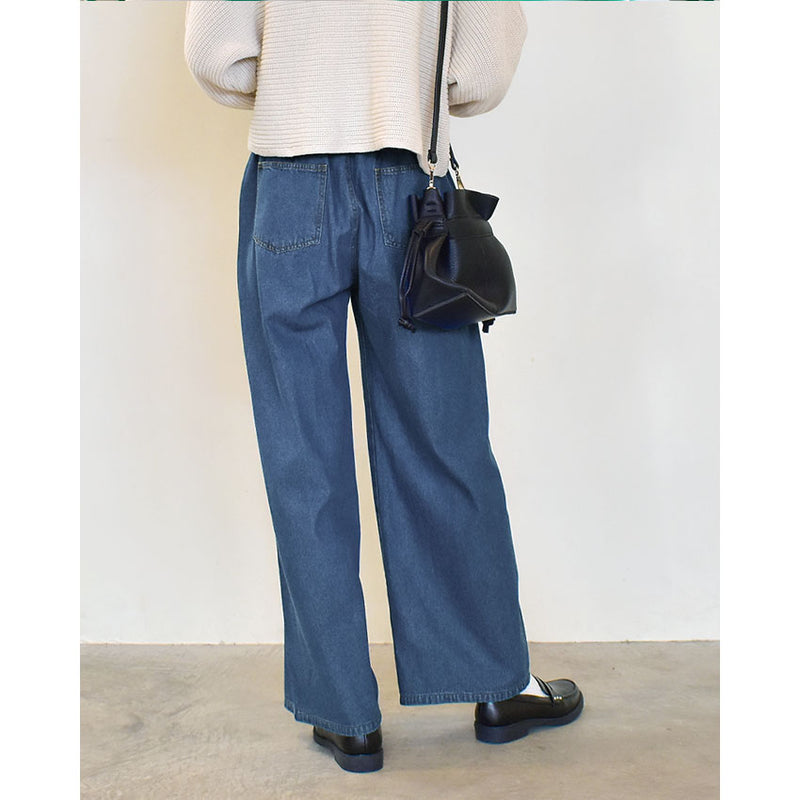 デニムワイドパンツ RY-60 パンツ 2カラー 返品無料