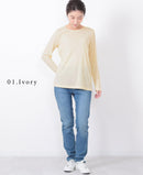 アルガンオイル加工 クルーネック 長袖 GCS0313 GCS0314 GCS0315 トップス 5カラー