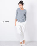 アルガンオイル加工 クルーネック 長袖 GCS0313 GCS0314 GCS0315 トップス 5カラー
