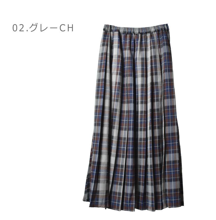 チェックManywayプリーツスカート 1016-5569 スカート チャコール 3カラー 返品無料 当日出荷