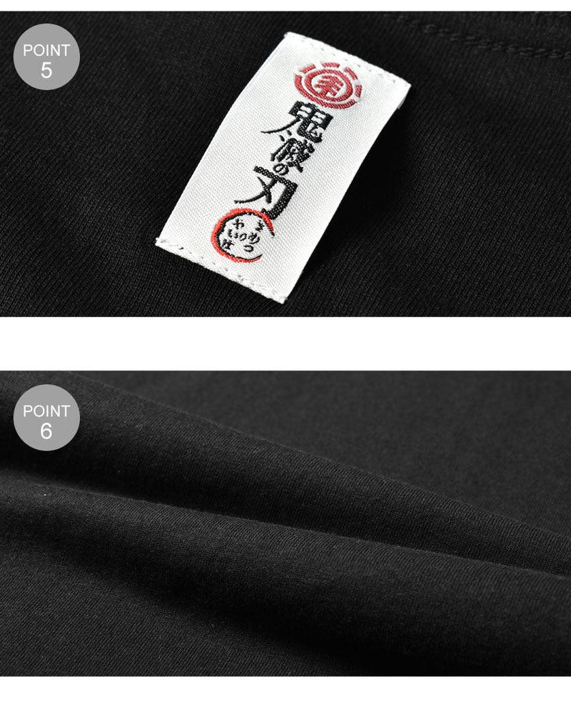 『鬼滅の刃』KIMETSU B SS Tシャツ BB022288 半袖Tシャツ ブラック 黒 ホワイト 白 4カラー